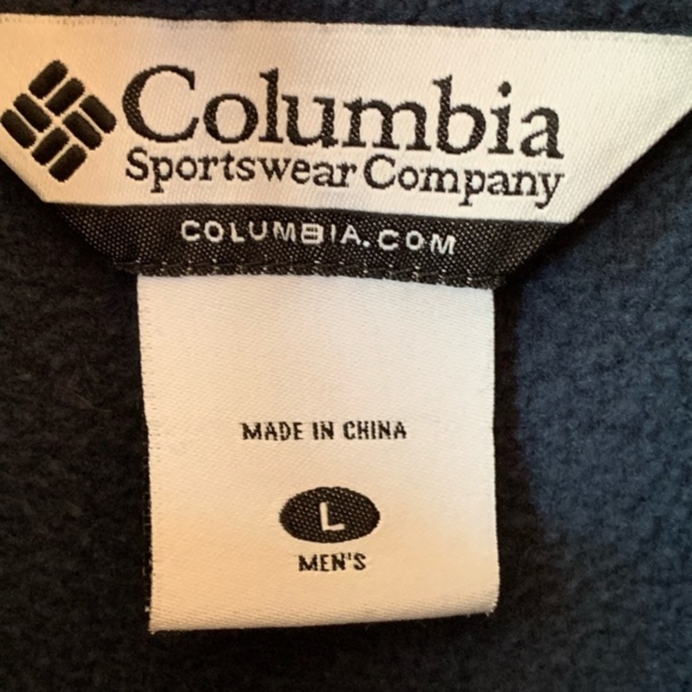Columbia Blue Fleece Full-zip Jacket L - Picture 4 of 9